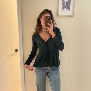 Mango soft green sweater